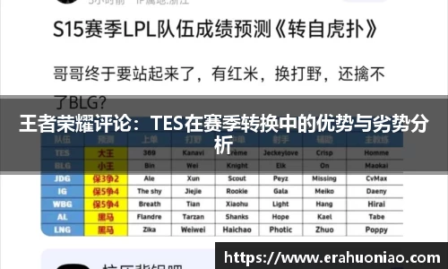王者荣耀评论：TES在赛季转换中的优势与劣势分析